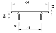 Edelstahl Vorschweiß - Bördel DIN 2642/2641